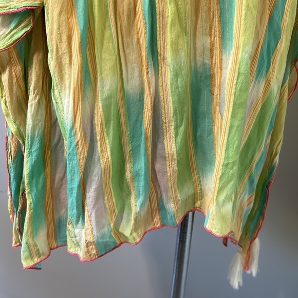 Anthropologie Lilka Hollie Batwing Sleeved Tunic Yellow Sz M/L - Picture 7 of 14